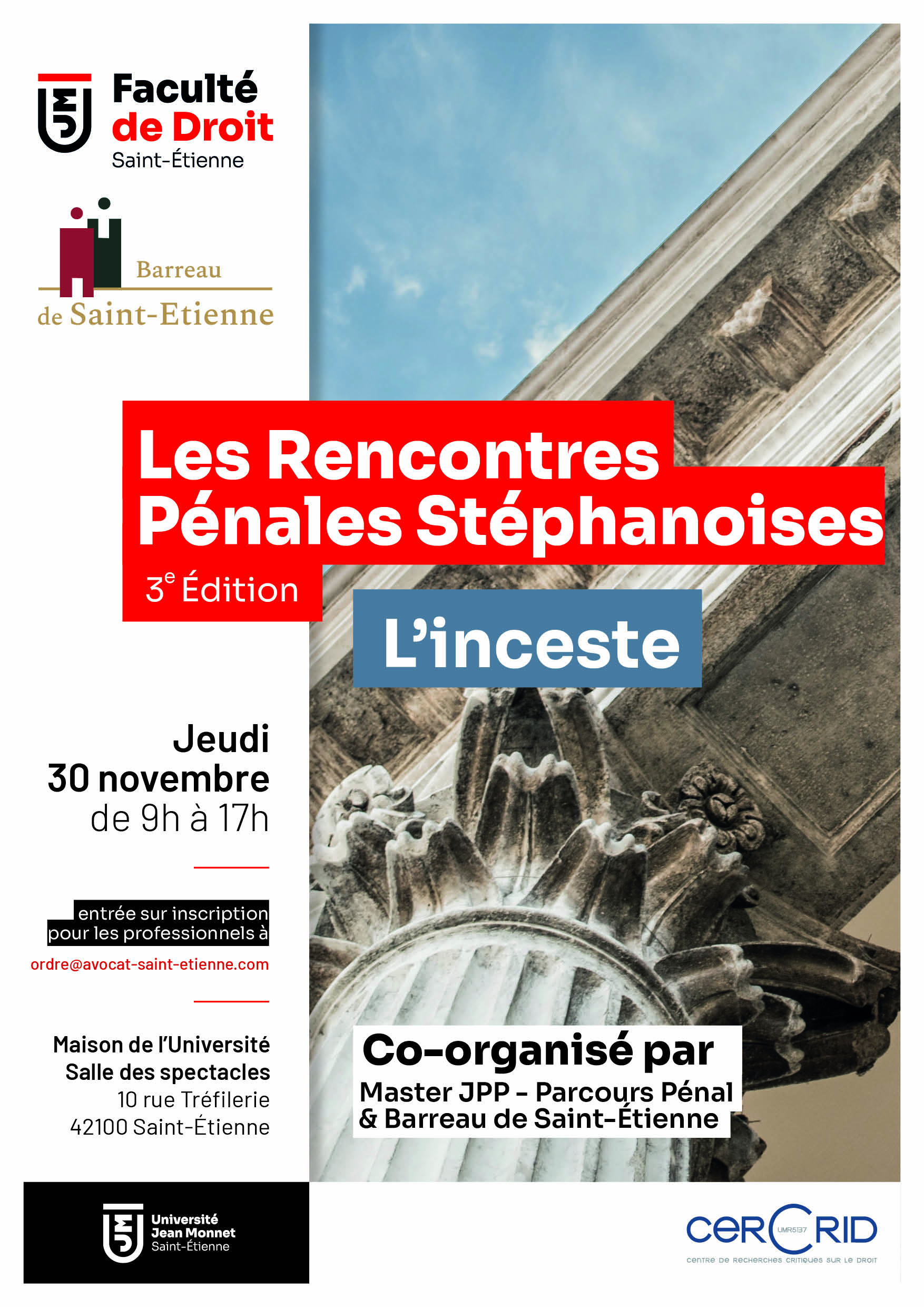 Rencontres Penales Stephanoises Inceste Universit Jean Monnet